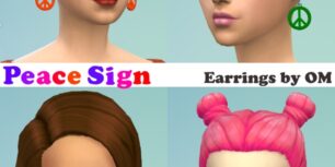 Peace Earrings | Sims 4 Studio