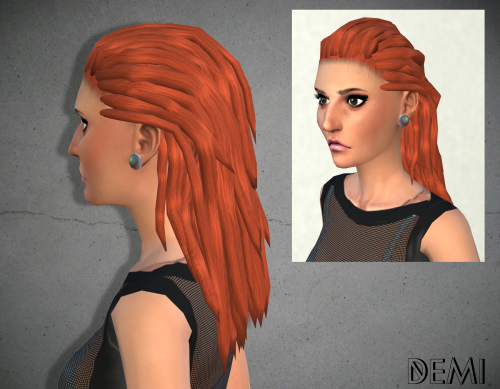 My Happy Ending - Demi Hairstyle - for Sims4 -23 colors, naturals,...
