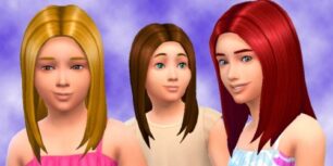 Straight Hair for Girls by Kiara24 Download... - The Sims Generations CC Library