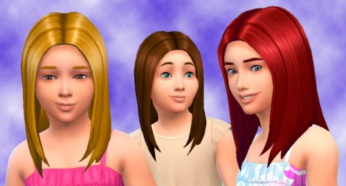 Straight Hair for Girls by Kiara24 Download... - The Sims Generations CC Library