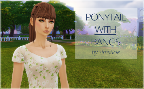 SimSticle — PONYTAIL WITH BANGS   By simsticle Another...