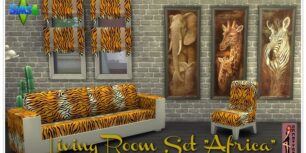 Annett's Sims 3 World • Living Room Set “Africa” DOWNLOAD Mesh = EA ...